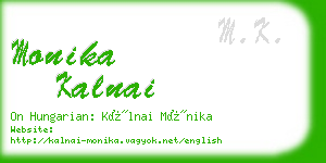 monika kalnai business card